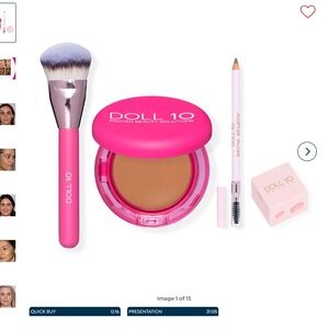 Doll 10 Peptide Skin Transforming 4-piece kit: Color: FAIR/LIGHT--NIB
